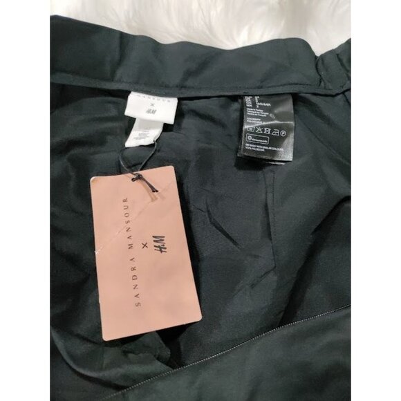 NWT Sandra Mansour x H&M Asymmetric Ruffle Tulle Flounce Skirt Black Womens Sz 2 - Picture 6 of 15